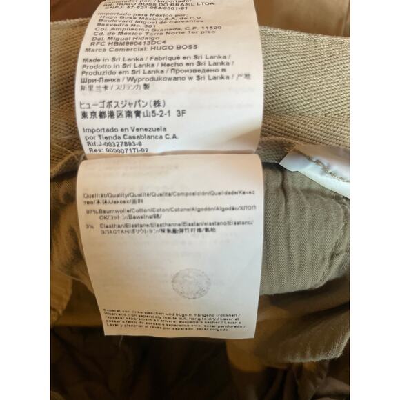 HUGO BOSS Schino Shorts Mens Casual Khaki Chino Size 34 Slim Fit - Picture 6 of 8